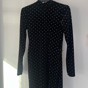 H&M dress velvet fabric with silver sparkles